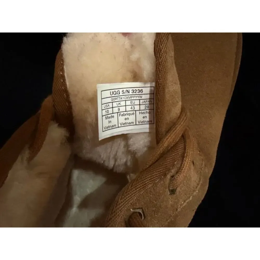 UGG Neumel Heritage Suede NEW No Tags or Box Chestnut Sze 10 Warm Comfort Chukka